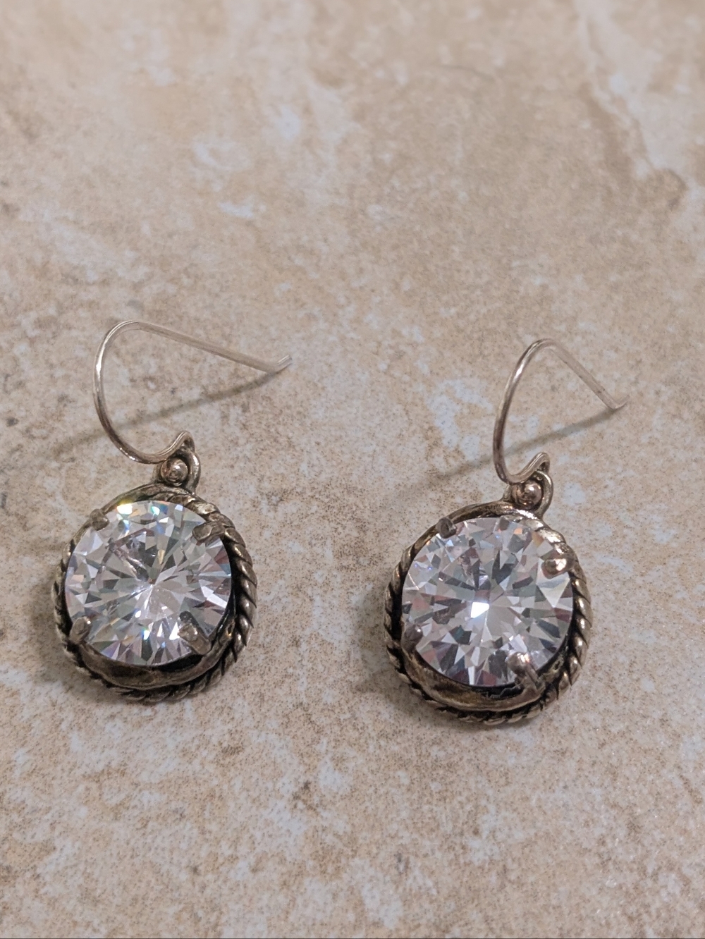 925 Sterling Silver Earrings Made W Genuine Swarovski Crystals